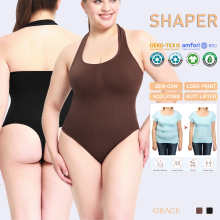 RTS Women's Halter Backless Open Crotch Bodysuit