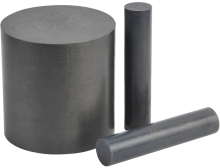 molded black PTFE rod