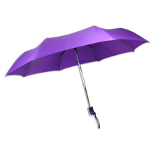 Фиолетовый 3-складной зонт (BD-21)