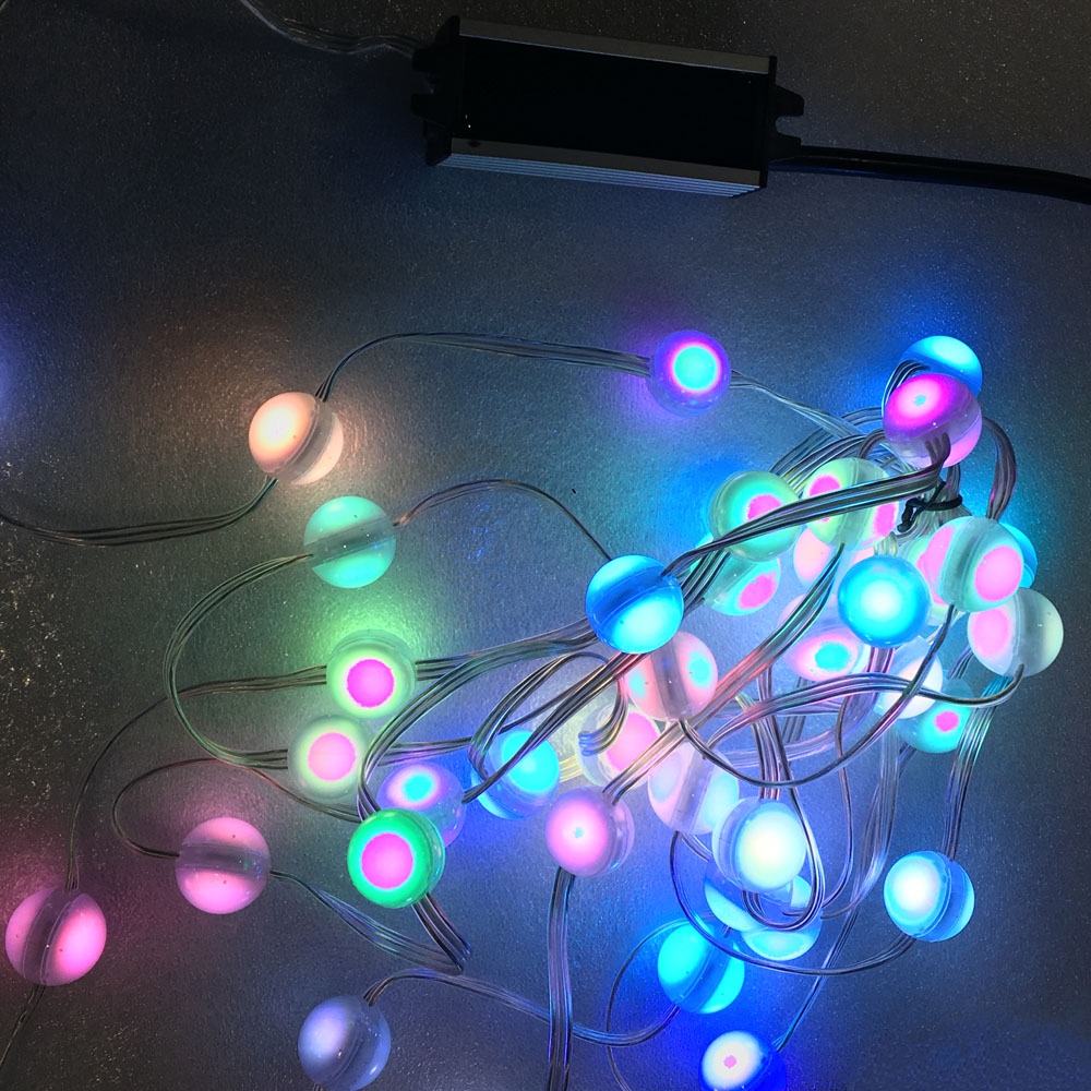 IP65 fargerik RGB Pixel Ball String Lighting