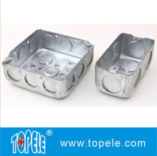 4" 1-1/2'' Deep Steel Square / Octagon Conduit Outlet Junction Box, Electrical Boxes And Covers
