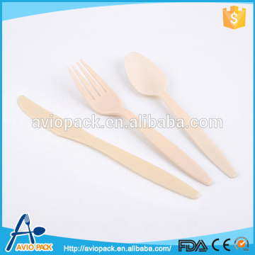 Three sets microwavable plant starch biodegradable cutlery