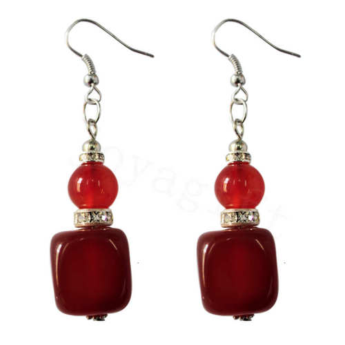 Natural Gemstone Agate Earring