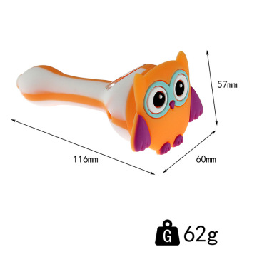 Silicone Owl fumando tubos de água de tabaco tubos