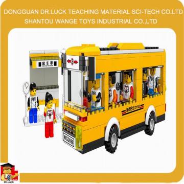 New city bus block set kindergarten toy