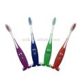 Brosse à dents enfant de bébé de poils doux heureux visage avec ventouse