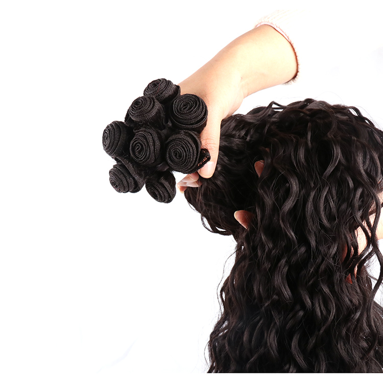 High Temperature Fiber Human Hair Quality French Wave Synthetic Remy Weft Hair Extensions