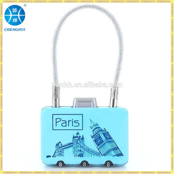 Cartoon steel cable lock luggage combination cable lock