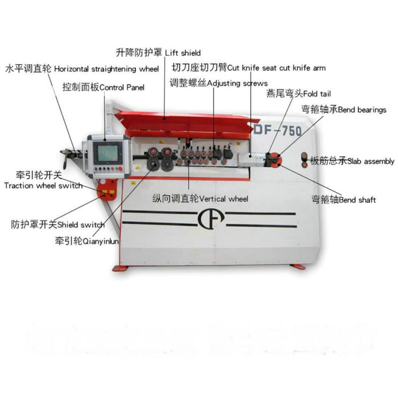 Automatic CNC Rebar Stirrup Bending Machine round Steel Bar Cutting Bending Automatic Motor PLC New Used Condition Available