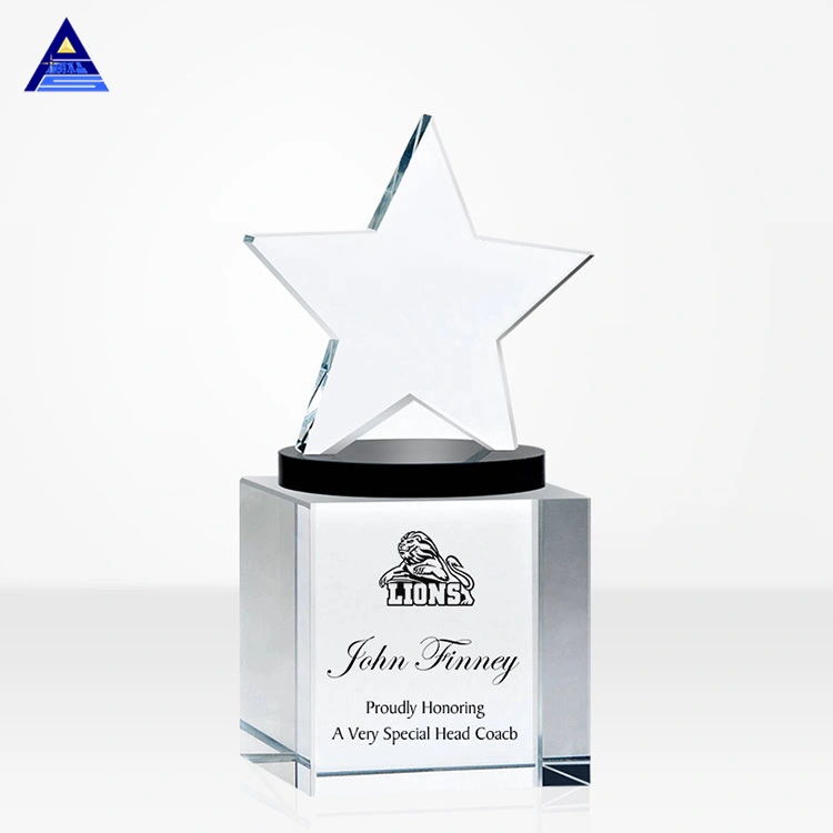 Trophy Metal Award Stress Ball Star Shaped Crystal