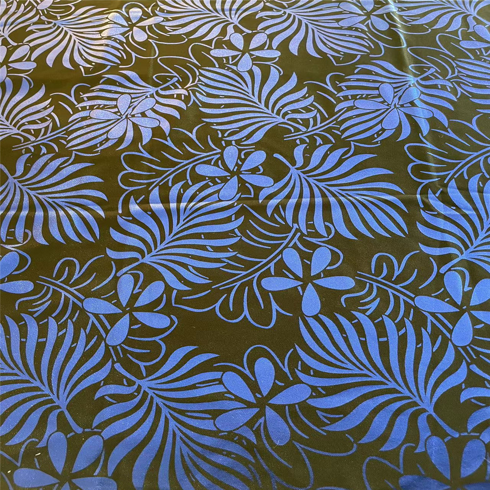 Tissu de feuille de fantaisie sur le tissu moulu en poly lycra