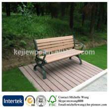 Hot sale wood plastic composite WPC Bench, wood plastic composite park bench, wood and metal park bench