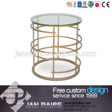 Knocked Down structure glass dining tables