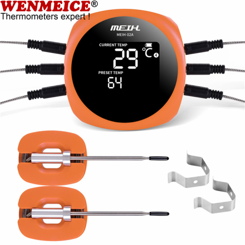 Bluetooth slimme draadloze vleesthermometer met 6 sondes