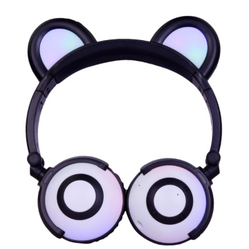 LED Light Panda Ear Headset Mobile Wireless Headphone