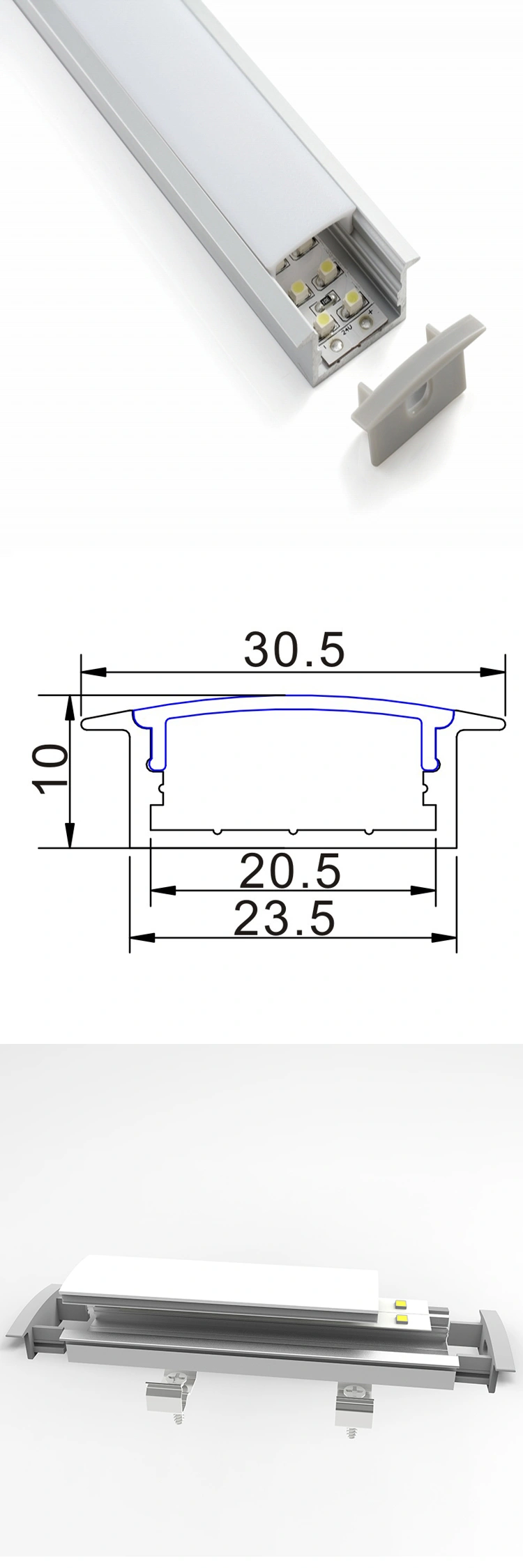 Factory outlet fast delivery LED linear light Aluminum Profile for hotel