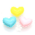 Bordo Curl Colorato a forma di cuore perline Charms per bambini Toy Decor Craft fatti a mano Charms Flatback Spacer Phone Shell