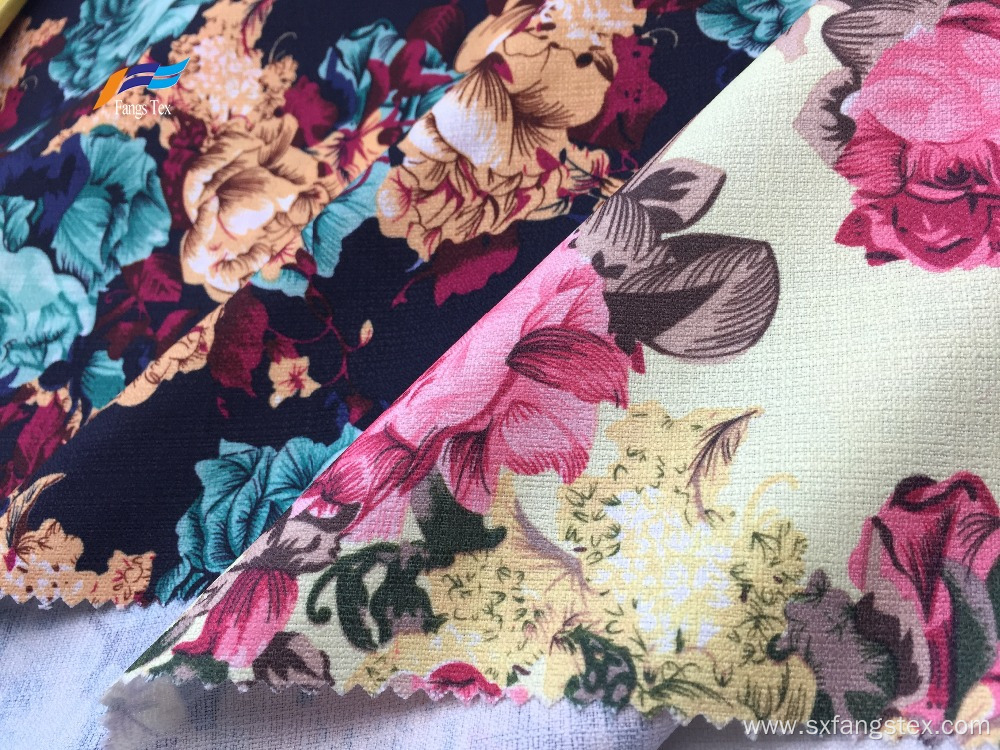 Polyester British Linen Floral Digital Printed Dress Fabric