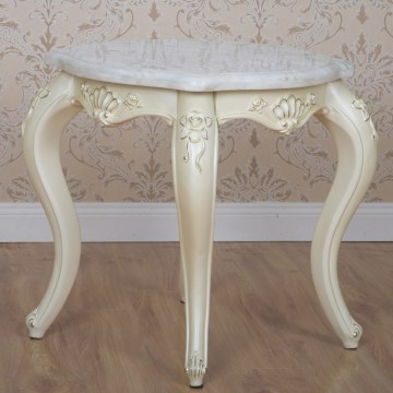 Wholesale White Lacquer Marble Top Round Table