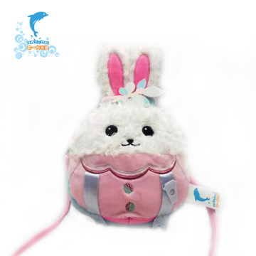 Customized Soft Cartoon Plush Rabbit School Bag