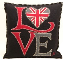 Character Printed Chinese Throw Pillow