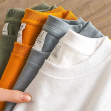 Dropped Shoulders 100% Cotton Oversized White T-Shirt for Men