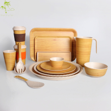 Bamboo Fiber Fabric Tableware Dinnerware Sets
