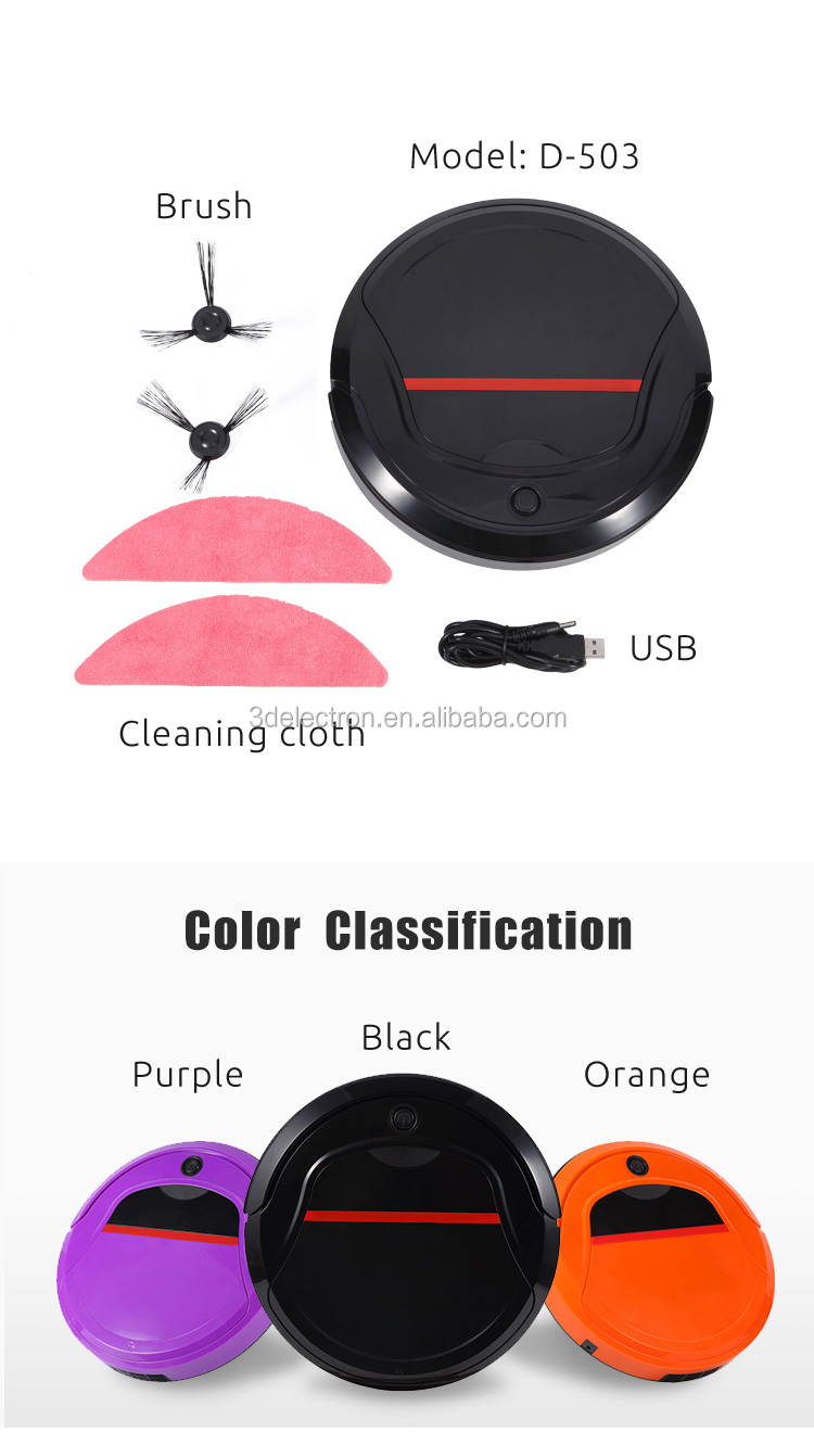 Newest product 3 in 1 dry wet mini smart sweep robot vacuum cleaner