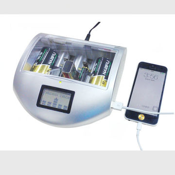 Multi battery charger with USB output