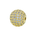 12 mm CZ Rhinestone Brass Balls Rhinestone Zircon Crystal Round Ball DIY Trang sức Hạt trang sức