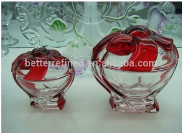 Decorative glass jars and lids