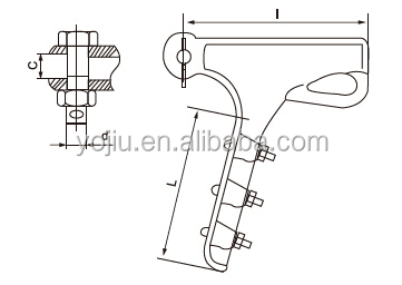 NLL series aluminum alloy dead end clamp with Bolts type Strain tension clamp