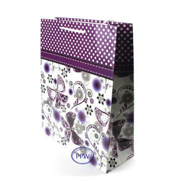 wholesale shopping bag oem purple promotion gift paper bag