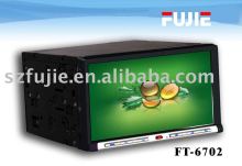 2-DIN  7" touchscreen car DVD player with GPS+Bluetooth+iPOD  FT-6702