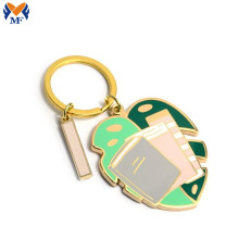 Gift Metal Customized Enamel Leaf Keychain