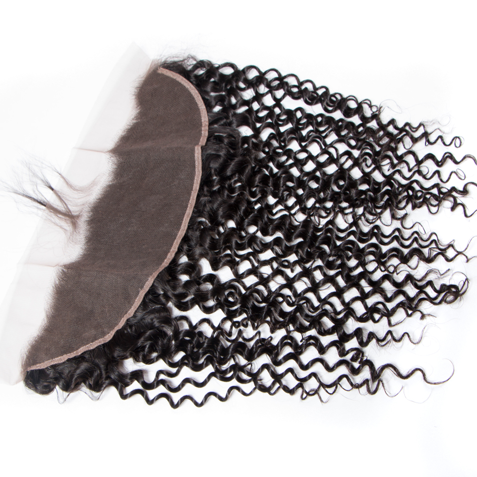 CELIE Cuticle Aligned French Lace Frontal Ali Lace Frontal 13*6 Jerry Curly Wave Hair Good Quality Virgin Invisible Lace Frontal