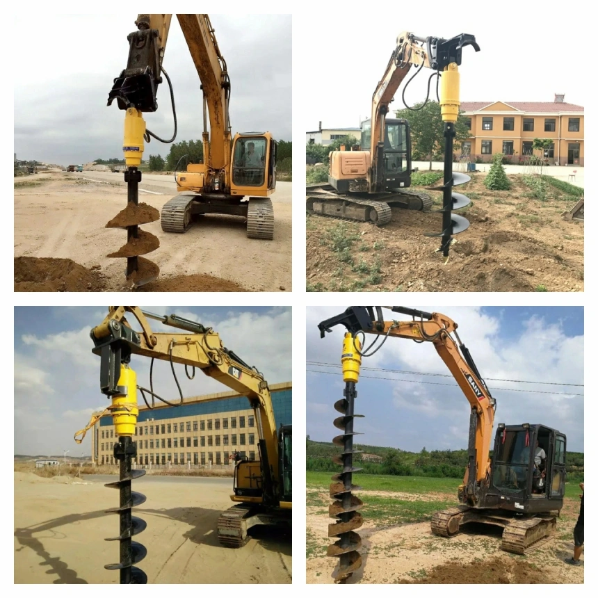 Excavators Attachments Hydraulic Soil Earth Auger for Factory Price