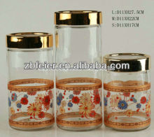 Glss spice jars with lids
