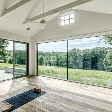 2019 aluminum large view glass windows factory sale