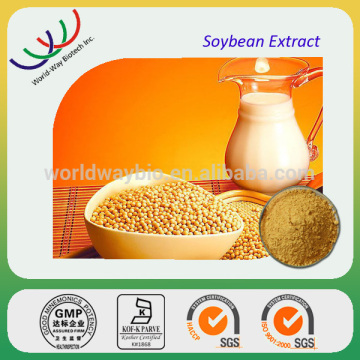 soybean extract free sample China HACCP KOSHER certified manufacturer supply food grade soybean p. e. / soy isoflavones