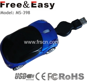 Retractable Cable Mini Car Shaped Mouse?