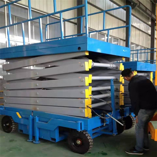 300kg-800kg manual mobile scissor lift platform