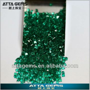 Top quality square cut created emerald