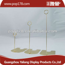 Gold metal place card holder