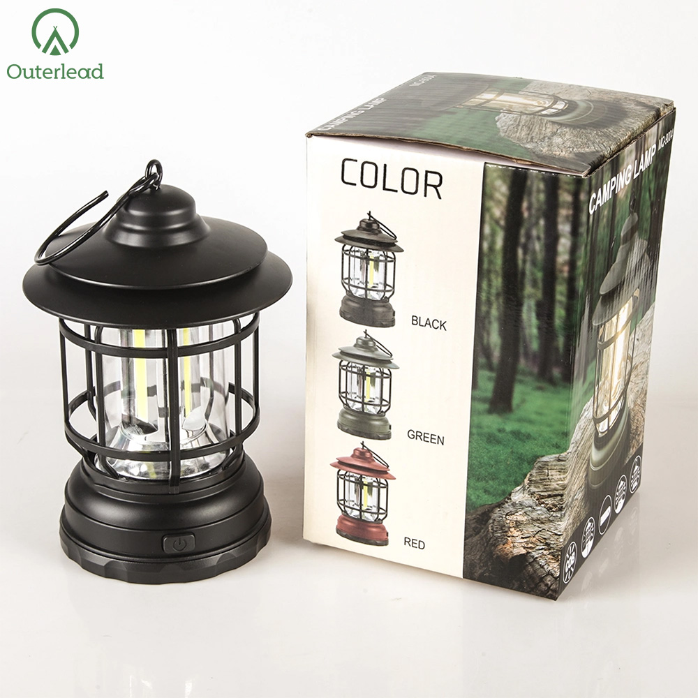 Rechargeable Dimmable LED Retro Camping Light Lantern