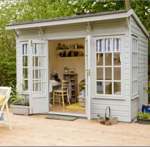 Garden wooden house / tool storing cabin wood log house for sale