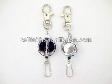 Metal Key Reel with Trigger Hook and Back with Pin