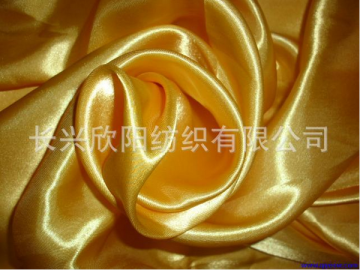 Crumpled polyester satin fabric