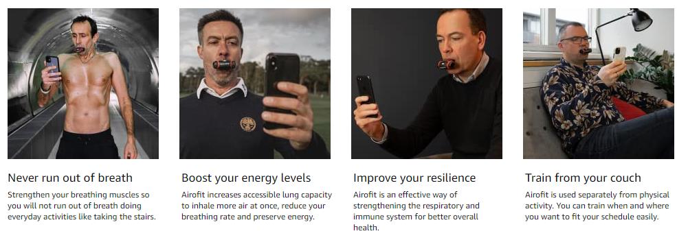 Breathing Exercise Device Guided Smart Breathing Trainer Muscle Trainer for Enhanced Lung Capacity Physical Performance