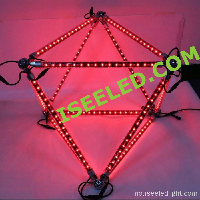 Adresserbar 360 grader 3D geometri LED -rørlys